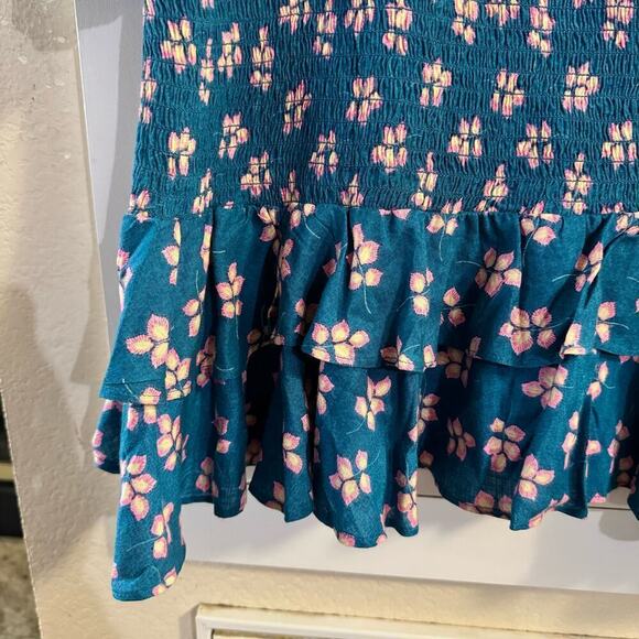 NWT LABEL RITU KUMAR Floral Print Sheath Smocked Dress with Bishop Sleeves Large - Picture 12 of 14